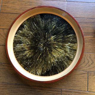 美術漆器 お盆 丸盆(テーブル用品)