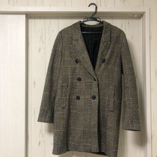 ザラ(ZARA)のZARA チェックコート　美品(チェスターコート)