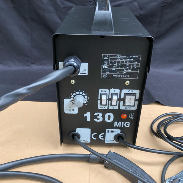 半自動溶接機 MIG130 ノンガス 新品　単相100V 　　50/60HZ