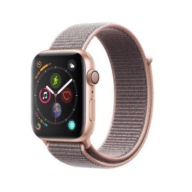 Apple Watch(アップルウォッチ)の新品アップルウォッチ4 GPS 44ミリゴールド アルミ ピンク スポーツループ メンズの時計(腕時計(デジタル))の商品写真