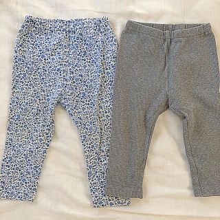 ユニクロ(UNIQLO)のユニクロ　キッズレギンス2枚セット80(パンツ)