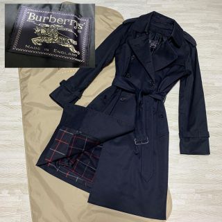 バーバリー(BURBERRY)の【美品】英国製　バーバリー  トレンチコート　ネイビー(トレンチコート)