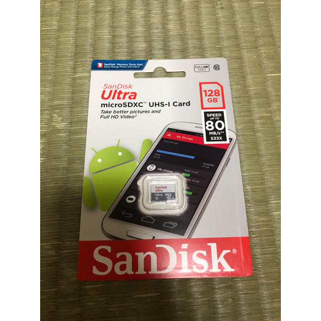 SanDisk(サンディスク)の高速版 SanDisk マイクロSDカード Micro SDXC 128GB スマホ/家電/カメラのPC/タブレット(PC周辺機器)の商品写真