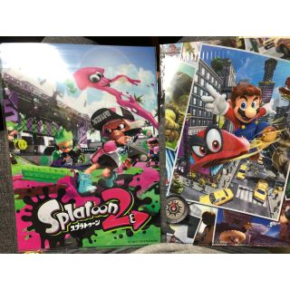 ニンテンドウ(任天堂)のスプラトゥーン  マリオ　クリアファイル　非売品(クリアファイル)