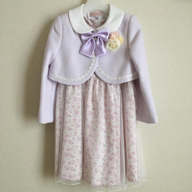 入学式ワンピース 女児 120 キッズ/ベビー/マタニティのキッズ服女の子用(90cm~)(ドレス/フォーマル)の商品写真