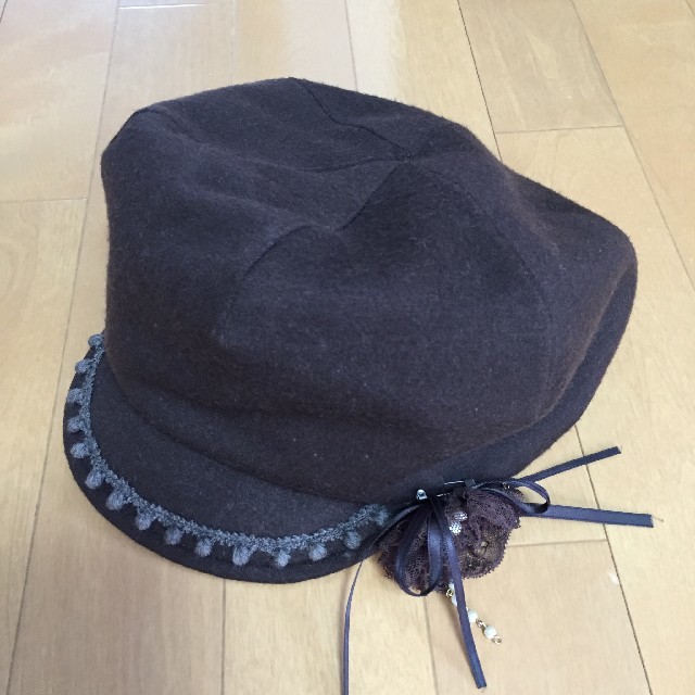 CA4LA(カシラ)のアルシェイロ様専用帽子百貨店ウール100%帽子キャスケットダークブラウン日本製 レディースの帽子(キャスケット)の商品写真