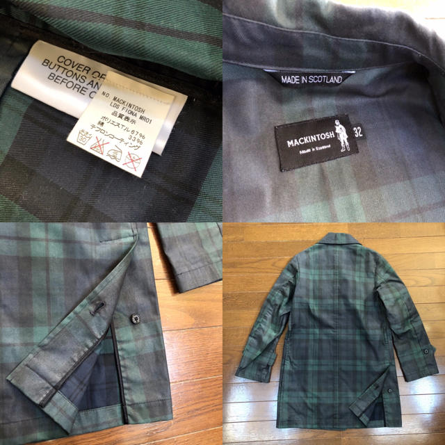 MACKINTOSH(マッキントッシュ)のMackintosh マッキントッシュ チェック コート 撥水 テフロン加工 レディースのジャケット/アウター(トレンチコート)の商品写真