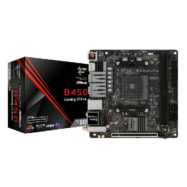 ASRock B450 gaming-itx/ac mini-itxマザーボード