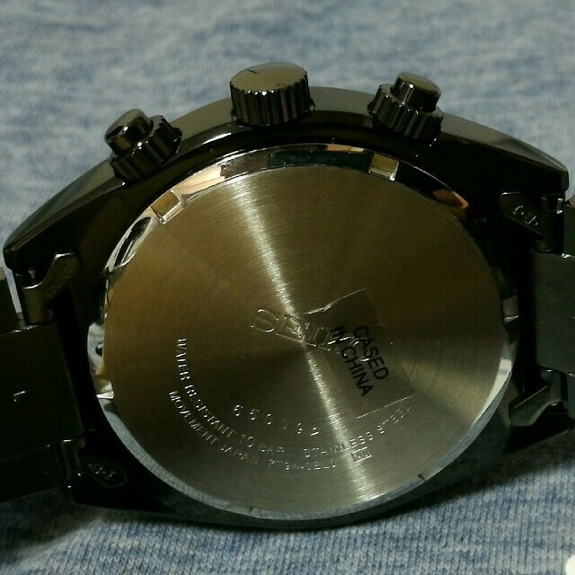 SEIKO(セイコー)の未使用【SEIKO】SNN237　クロノグラフ　ブラック　メンズ　腕時計 メンズの時計(腕時計(アナログ))の商品写真