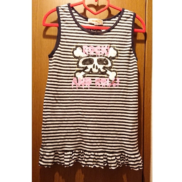 SUPER LOVERS(スーパーラヴァーズ)のLOVERS HOUSE タンクトップ ROCK パンク キッズ/ベビー/マタニティのキッズ服女の子用(90cm~)(Tシャツ/カットソー)の商品写真