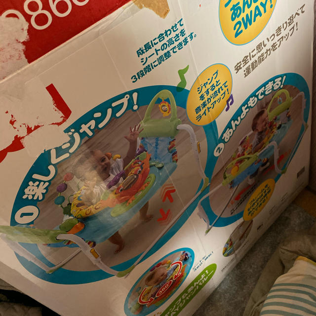 Fisher-Price(フィッシャープライス)のジャンパルー ジャンプ&あんよ！箱傷あり！商品は美品！ キッズ/ベビー/マタニティのおもちゃ(ベビージム)の商品写真