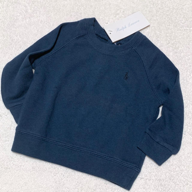 Ralph Lauren(ラルフローレン)の24M/90 新品✨SPA TERRY スウェットシャツ / ネイビーブルー キッズ/ベビー/マタニティのキッズ服男の子用(90cm~)(Tシャツ/カットソー)の商品写真