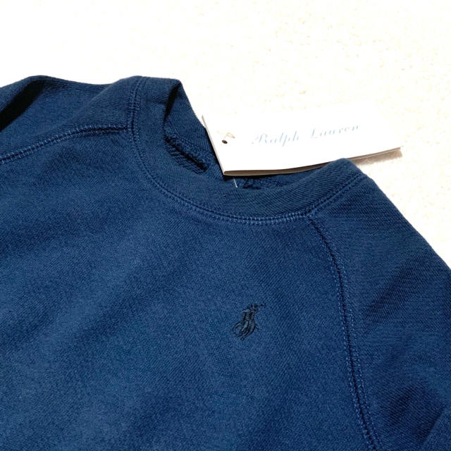 Ralph Lauren(ラルフローレン)の24M/90 新品✨SPA TERRY スウェットシャツ / ネイビーブルー キッズ/ベビー/マタニティのキッズ服男の子用(90cm~)(Tシャツ/カットソー)の商品写真