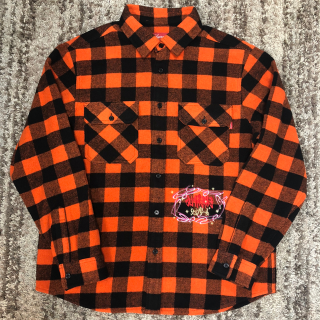 Supreme - M オレンジ supreme 1-800 buffalo plaid shirtの通販 by ...