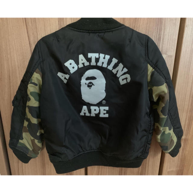 A BATHING APE(アベイシングエイプ)のbape kids ナイロンジャケット キッズ/ベビー/マタニティのキッズ服男の子用(90cm~)(ジャケット/上着)の商品写真