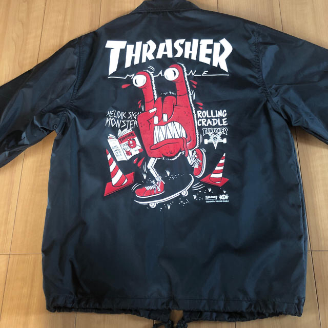 【着丈写真UP】THRASHER×ROLLING CRADLE コーチジャケット