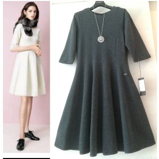 フォクシー(FOXEY)のFOXEY  フォクシー ♡ ニットドレス ” Seamless Flare ”(ひざ丈ワンピース)