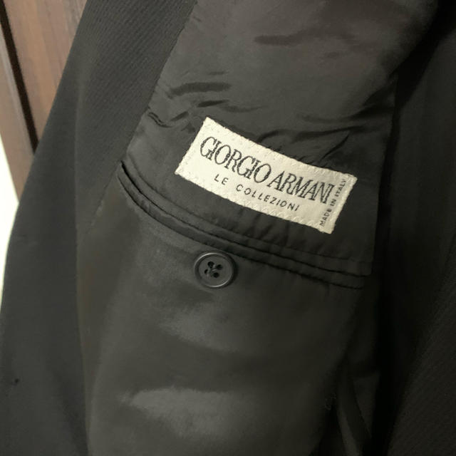 Giorgio Armani(ジョルジオアルマーニ)のジョルジオアルマーニ　ARMANI スーツ　48 黒 メンズのスーツ(セットアップ)の商品写真