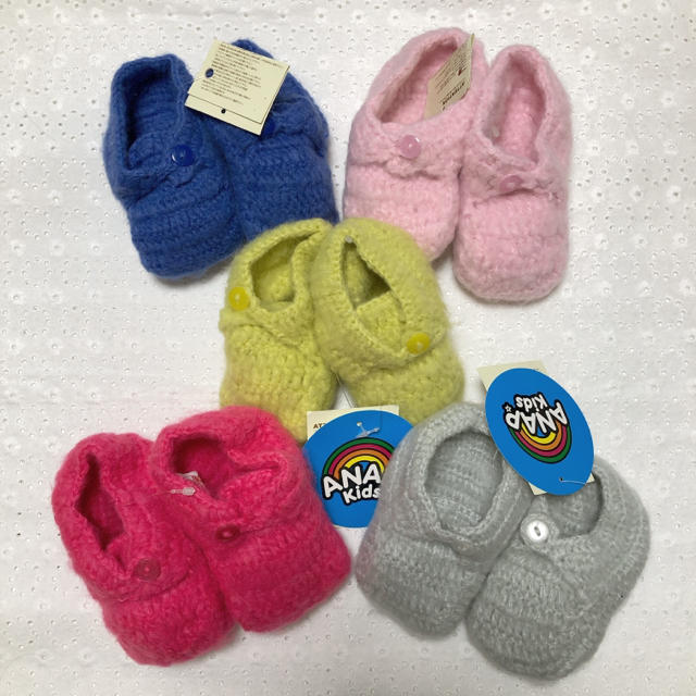 ANAP Kids(アナップキッズ)の新品タグ付き/5点セット/ANAPkids/ニットフットカバー/10/11/12 キッズ/ベビー/マタニティのこども用ファッション小物(靴下/タイツ)の商品写真