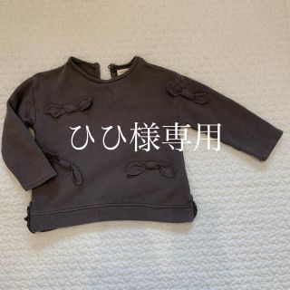 ザラキッズ(ZARA KIDS)のZARA baby 長袖リボントレーナー サイズ74(トレーナー)