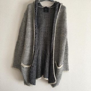 ザラ(ZARA)のZARA♡ニットフードコーディガン(ニットコート)