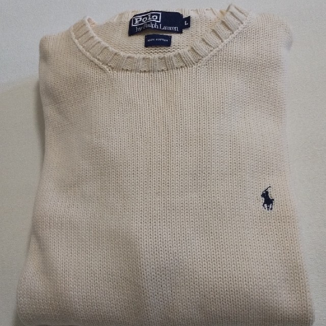 POLO RALPH LAUREN(ポロラルフローレン)のラルフローレンセーター L オフホワイト メンズ レディース レディースのトップス(ニット/セーター)の商品写真