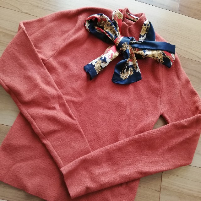 eimy istoire(エイミーイストワール)のエイミーイストワール☆スカーフデザインニットプルオーバー レディースのトップス(ニット/セーター)の商品写真