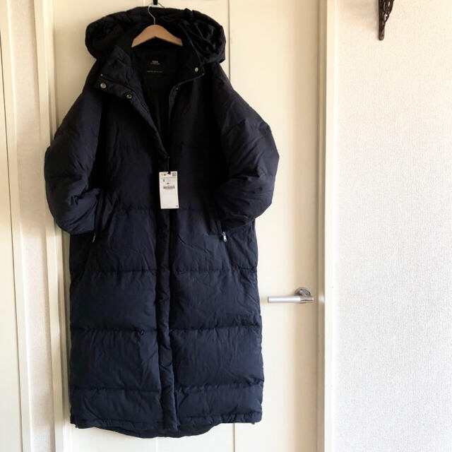 ZARA - お値下げ♪新品完売品ザラzaraロングダウンジャケット黒S ZARA - お値下げ♪新品完売品ザラzaraロングダウンジャケット黒S
