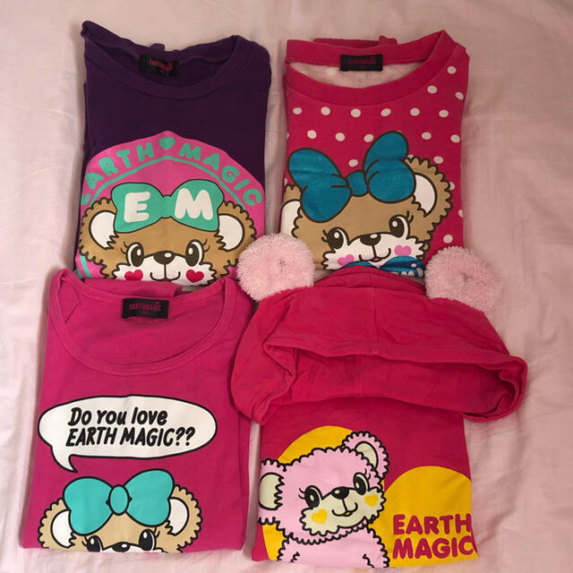 EARTHMAGIC(アースマジック)のトレーナーまとめ売り　4点 キッズ/ベビー/マタニティのキッズ服女の子用(90cm~)(ジャケット/上着)の商品写真