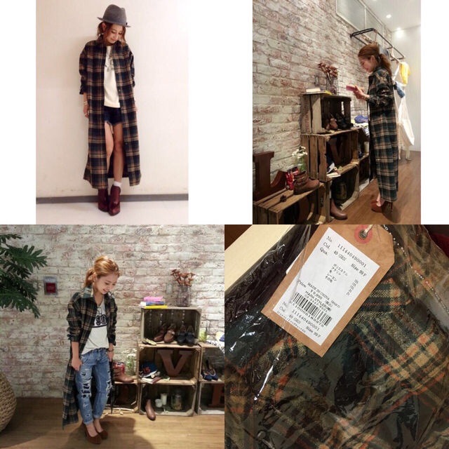 ungrid♡ロングチェックシャツ