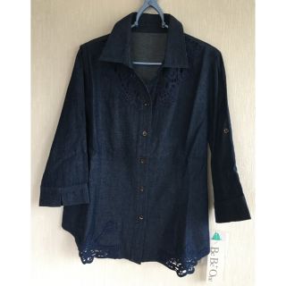 レディースブラウス新品　Lサイズ　BeBe +One  (シャツ/ブラウス(長袖/七分))