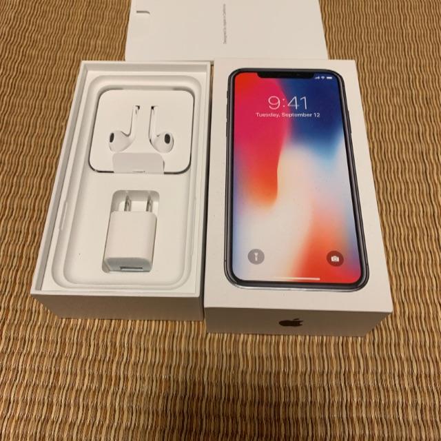 Apple(アップル)のiPhone X 64G スペースグレイ simフリー スマホ/家電/カメラのスマートフォン/携帯電話(スマートフォン本体)の商品写真