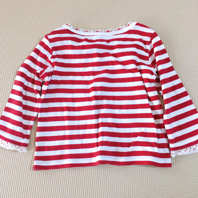 mikihouse(ミキハウス)のミキハウス　ボーダーカットソー キッズ/ベビー/マタニティのベビー服(~85cm)(シャツ/カットソー)の商品写真