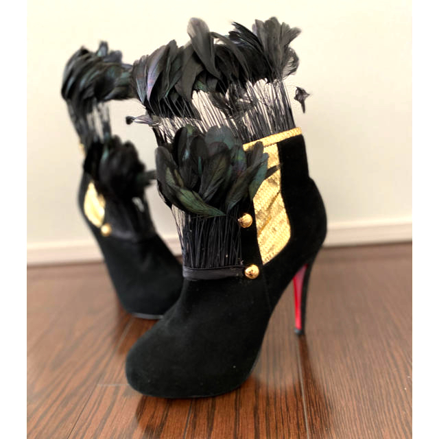 SALE】 ルブタン フェザーショートブーツ 39サイズ オシャレ vivacf.net