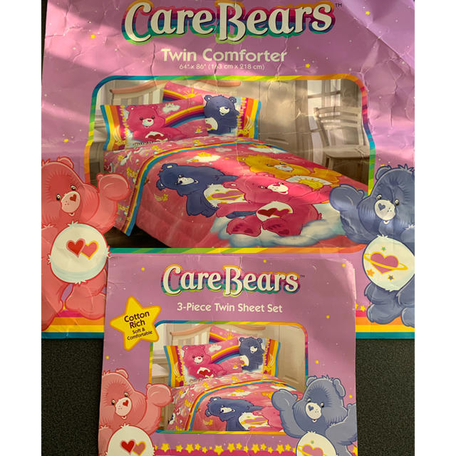 CareBears(ケアベア)のケアベア　ベットカバー・枕カバーセット インテリア/住まい/日用品の寝具(シーツ/カバー)の商品写真