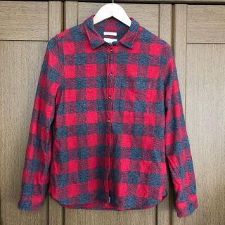 アメリカンイーグル(American Eagle)のAMERICAN EAGLE 赤 グレー チェック ネルシャツ(シャツ)