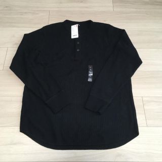 ユニクロ(UNIQLO)のUNIQLO ワッフルヘンリーネックT長袖 Lサイズ(Tシャツ/カットソー(七分/長袖))