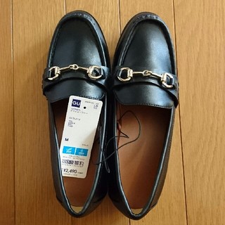 ジーユー(GU)の新品 GU ビットローファー  マニッシュ 黒 M 24(ローファー/革靴)