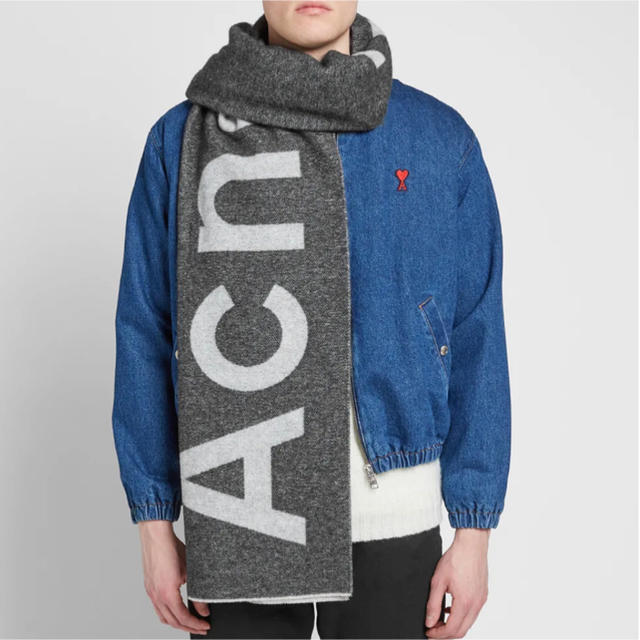 ACNE(アクネ)の定価¥28080正規店購入acne ロゴスカーフ レディースのファッション小物(マフラー/ショール)の商品写真