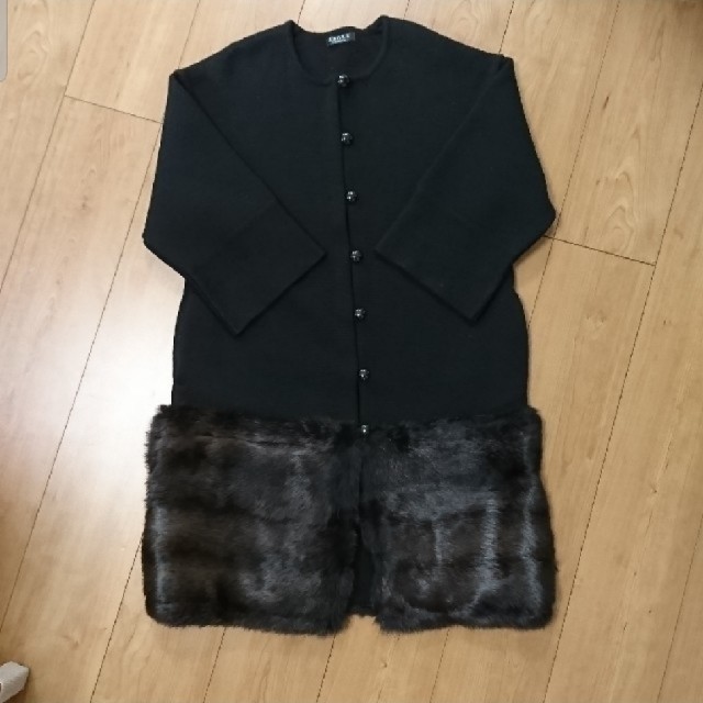 11月末まで出品~最終値下げです。 ADORE ファー切替ニットコート