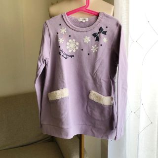 サンカンシオン(3can4on)の3can4on サンカンシオン スウェット チュニック ボア付ポケット 140(Tシャツ/カットソー)