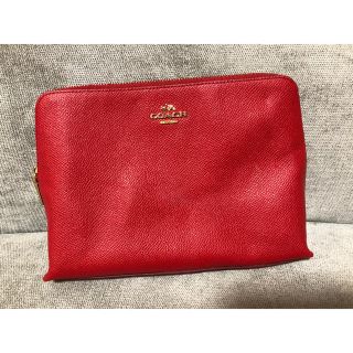 コーチ(COACH)のcoach 赤　ポーチ(ポーチ)