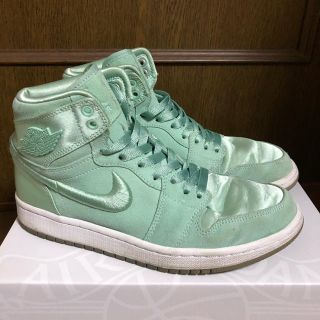 ナイキ(NIKE)のW's ジョーダン1  ハイカットシューズ　ミントグリーンカラー 24.5cm(スニーカー)