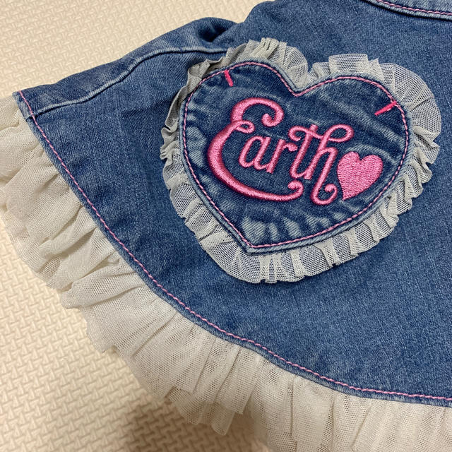 EARTHMAGIC(アースマジック)のアースマジック  デニムバックリボンスカート フリル キッズ/ベビー/マタニティのキッズ服女の子用(90cm~)(スカート)の商品写真