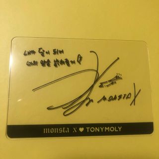 トニーモリー(TONY MOLY)のmonsta x monstax モネク 透明トレカ サイン TONYMOLY(アイドルグッズ)