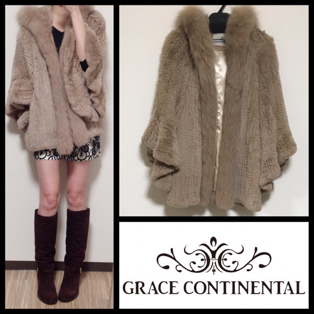 GRACE CONTINENTAL - ＊GRACE＊美品/リアルファーフリルコートの通販 by ＊mii＊｜グレースコンチネンタルならラクマ