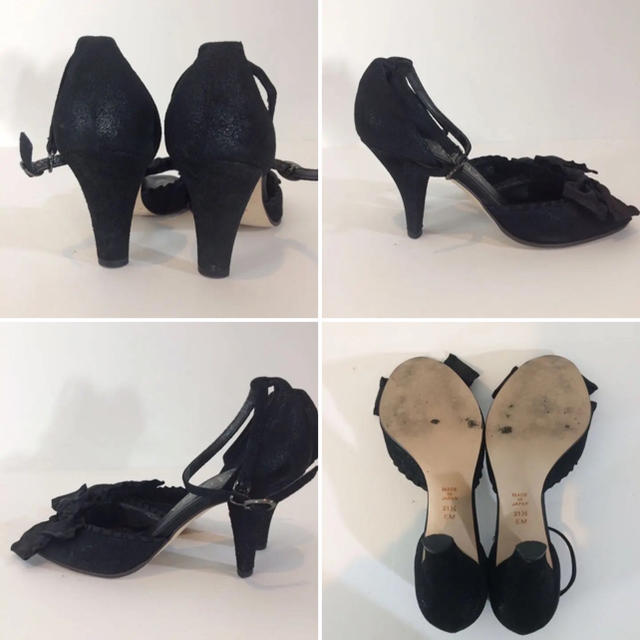 DIANA(ダイアナ)のダイアナ DIANA サンダル ヒール リボン ブラック サイズ21.5 レディースの靴/シューズ(サンダル)の商品写真
