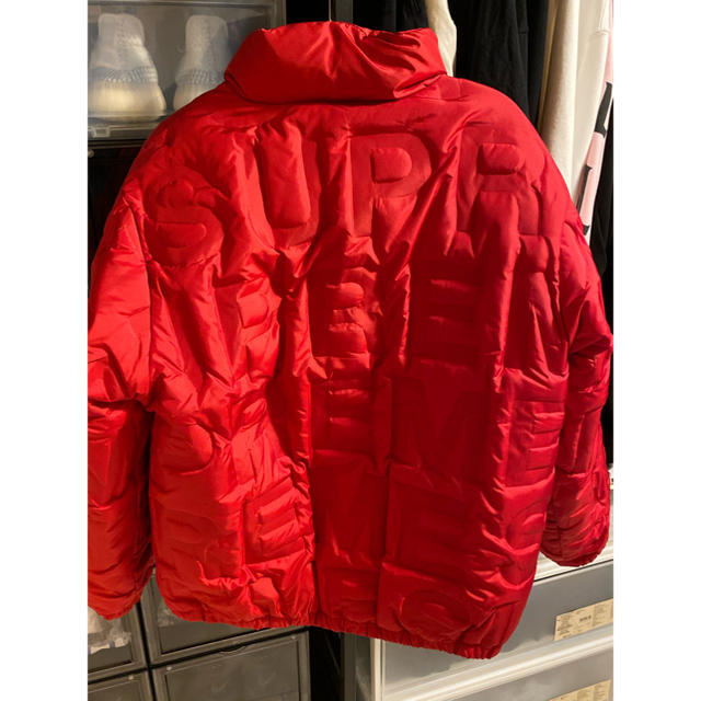 Supreme 19ss bonded logo puffyjacket red