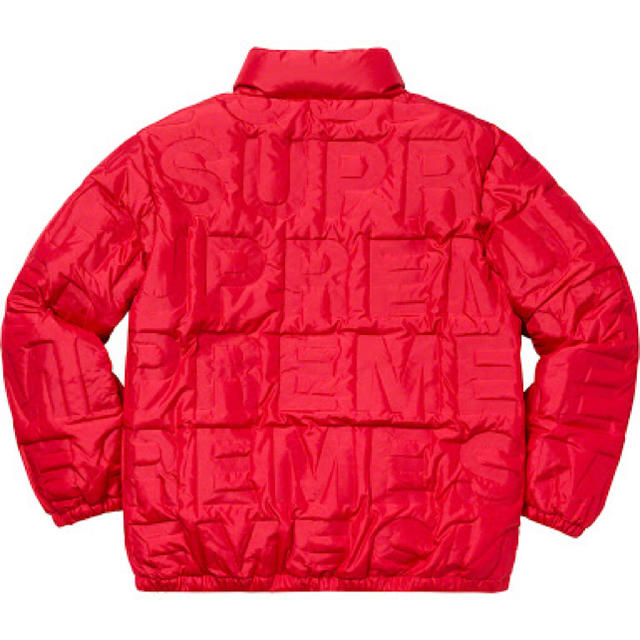 Supreme 19ss bonded logo puffyjacket red