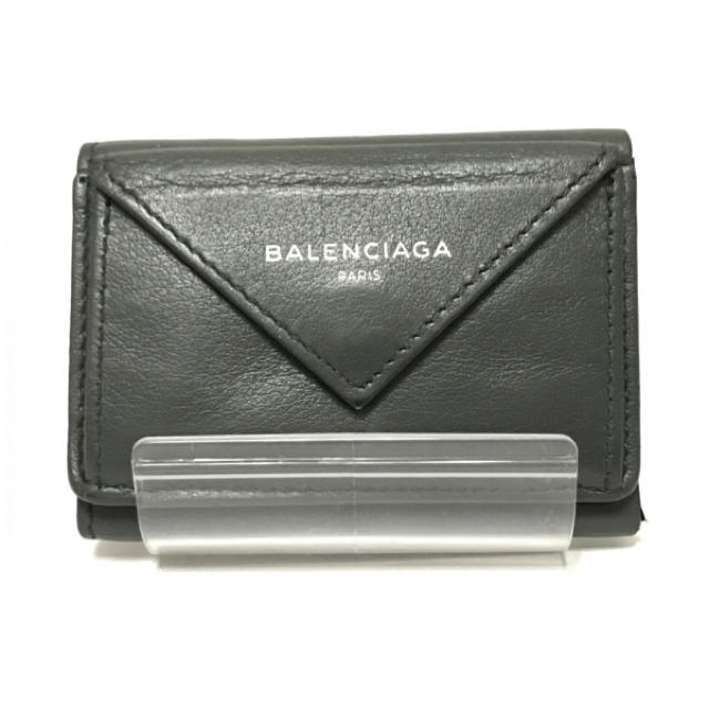 Balenciaga - 【美品】BALENCIAGA 折り財布 ペーパーミニウォレット グレーの通販 by P.A.D's休業中